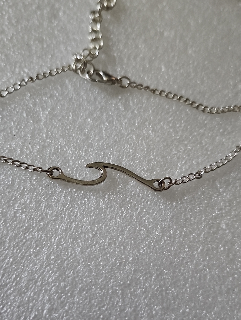 Hand Crafted Silver Wave Link Bracelet / Anklet